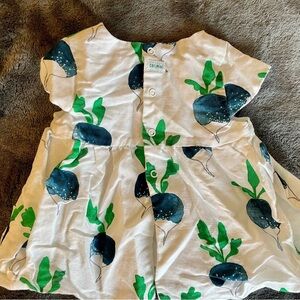 Catimini linen cotton top and diaper cover size 12M